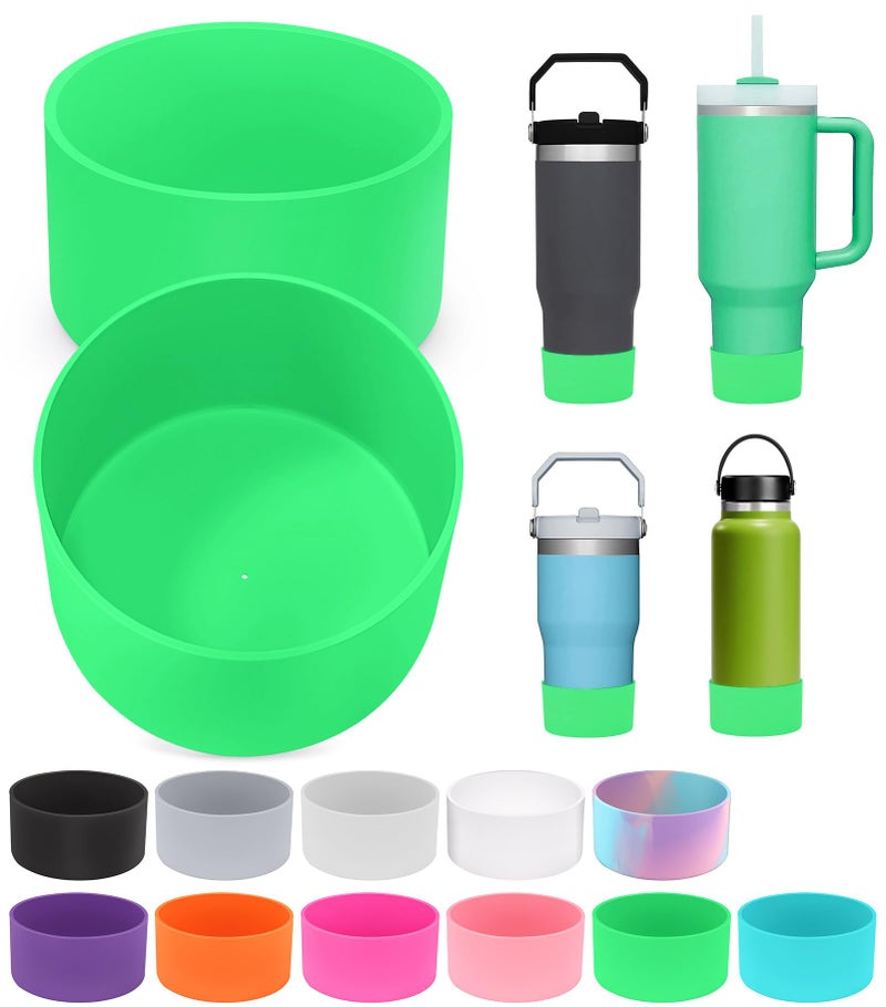 PICcircuit 2PCS for Stanley Boot, Silicone Bottom for Quencher Adventure 40oz 30oz IceFlow 20oz 30oz Bottle&for Hydroflask Tumbler 12-24oz for Stanley Cup Accessories Avoid Scratches&Noise - Image 1